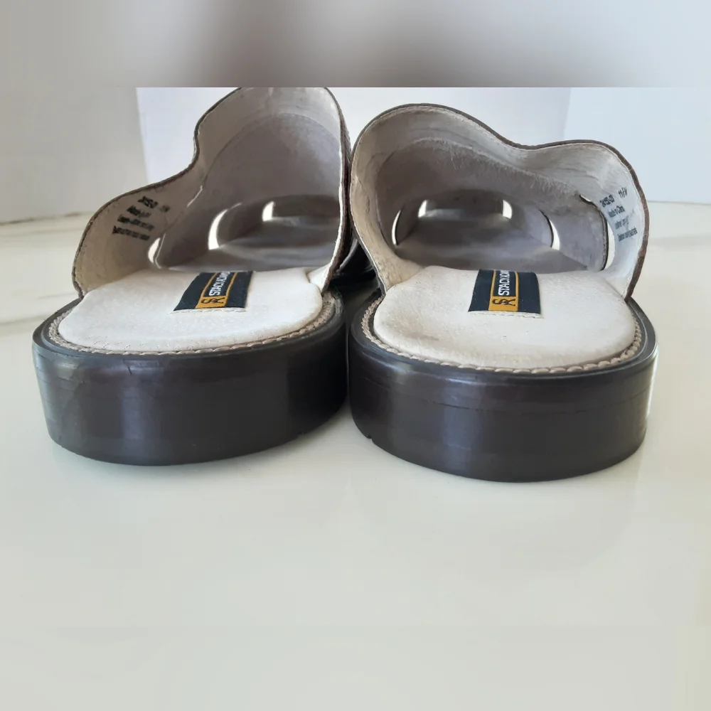 STACY ADAMS Brown Leather Fisherman Slip-On Sandals Sz 11.5 M